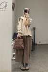 Cherevichkiotvichki 109 Collection British Handmade Calfskin Double Lock Bag PC2 Brown Hand Dyed